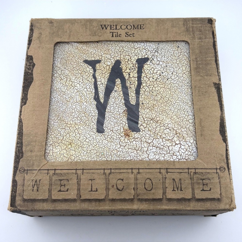 Demdaco Sherri Ohler Words to Live By Welcome Tile Set 7pc NEW